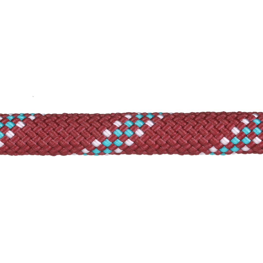 Maroon w/ Teal & White Tracer Rope Leash - Image 2