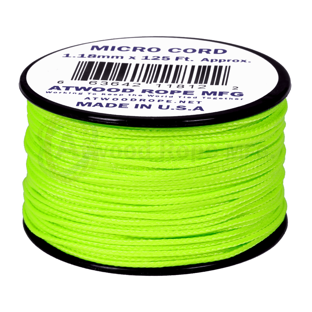 1.18mm Micro Cord - Neon Green - Serious Paracord
