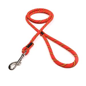 Red w/ Yellow & Black Tracer Rope Leash