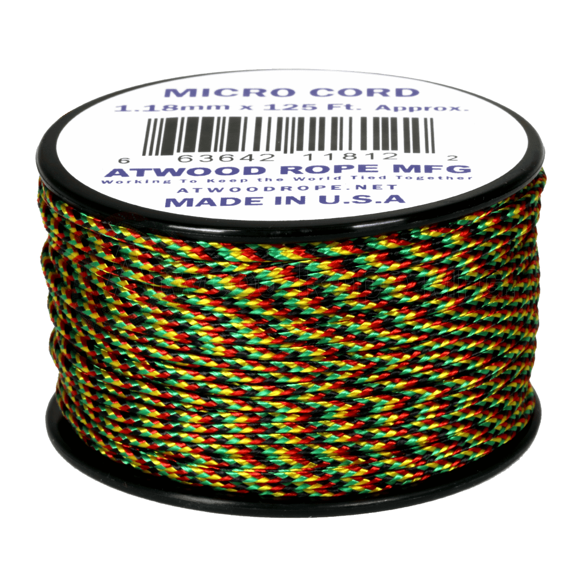 1.18mm Micro Cord - Jamaican Me Crazy - Serious Paracord